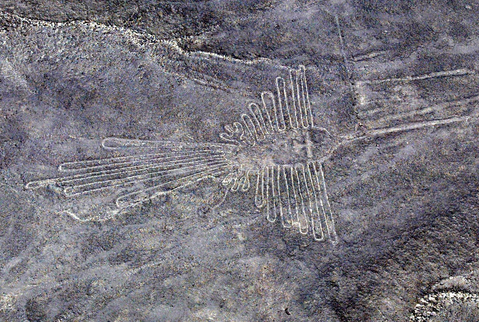 Dibujo conocido como 'El viajero' o 'El mexicano', una de las más famosas Líneas de Nazca.