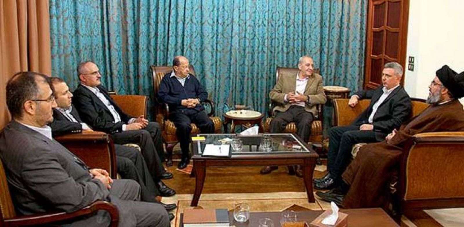 Reunión de líderes libaneses el pasado 6 de noviembre en Líbano.