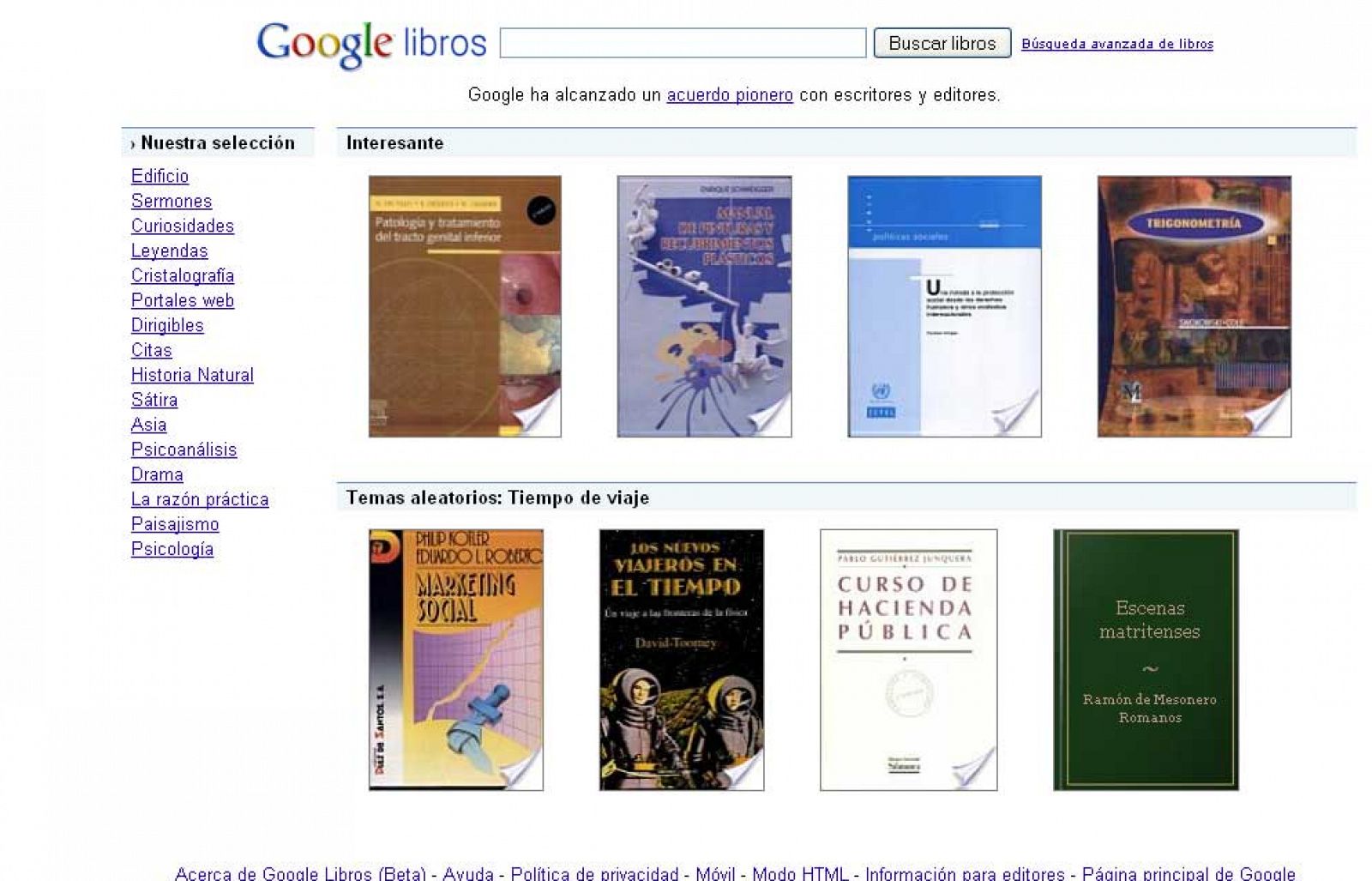 Portada en español de Google Books