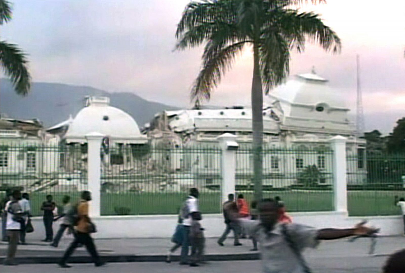 Estado en el que ha quedado el Palacio Nacional, sede de la presidencia