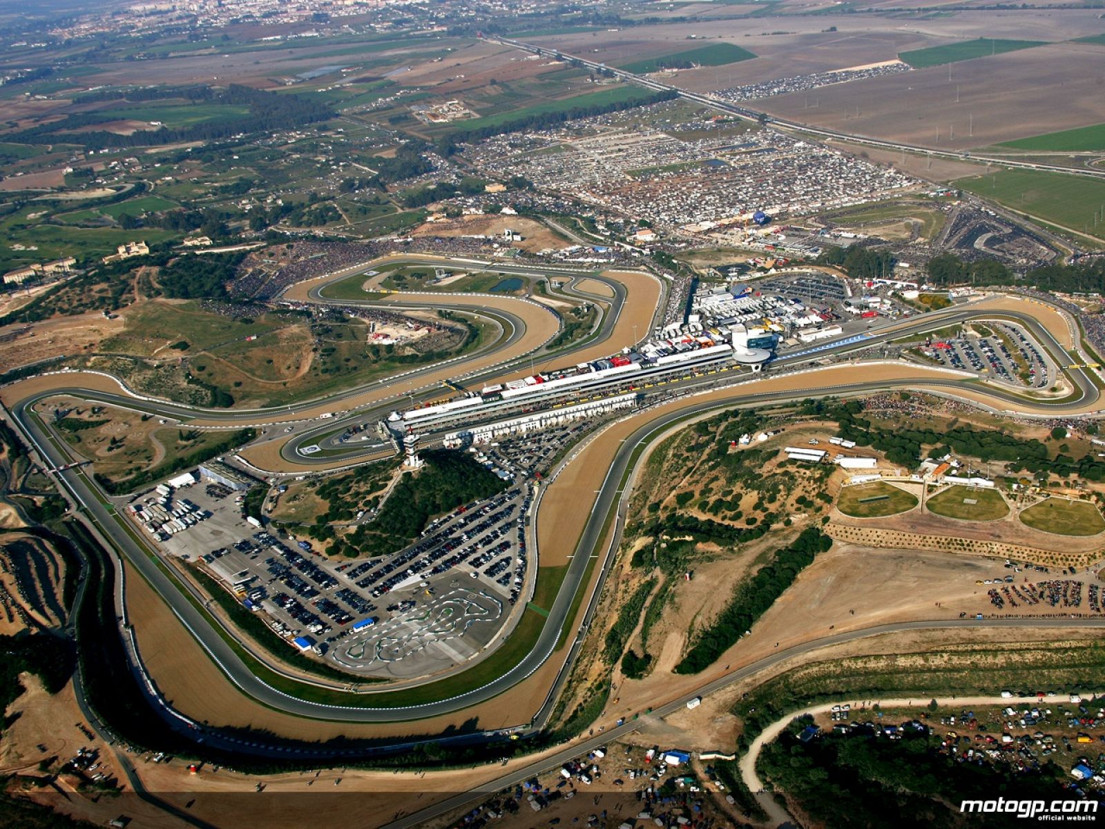 Vista aérea del circuito de Jerez.