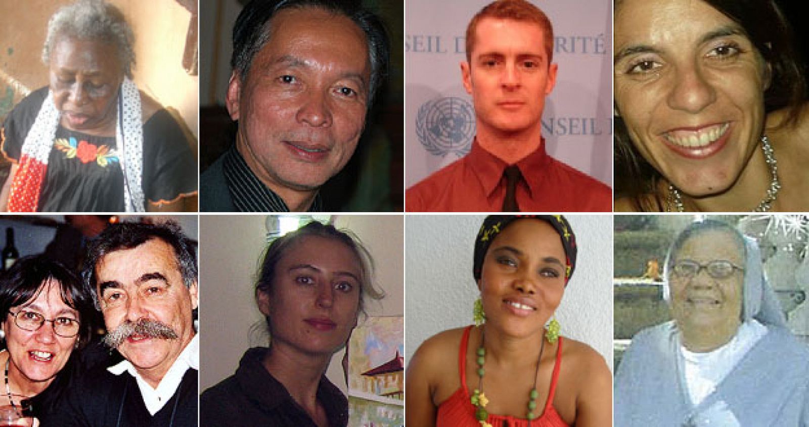 Estos son algunos de los desparecidos en Haití, cuyas fotos han colgado en Internet para ser localizados.