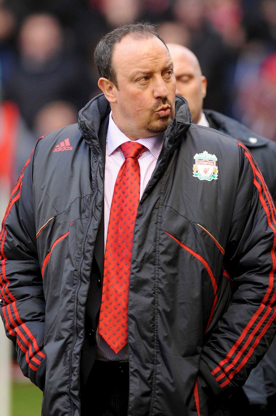 El entrenador del Liverpool Rafael Benítez antes del partido de la Liga inglesa disputado contra el Stoke City.
