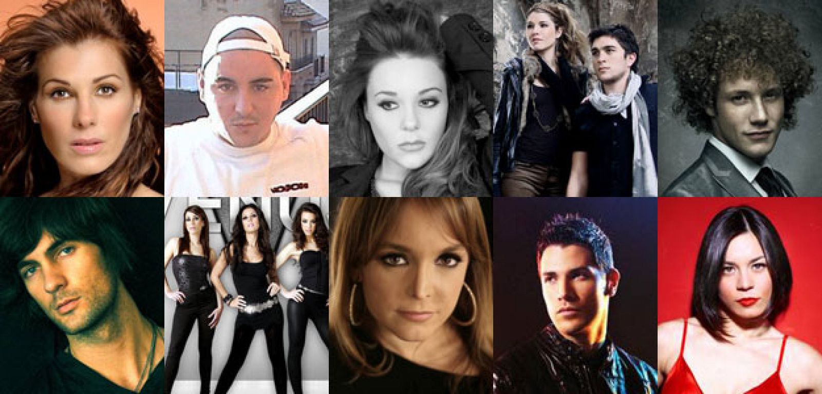 Los 10 artistas que acudirán a la Final de Eurovisión de TVE.