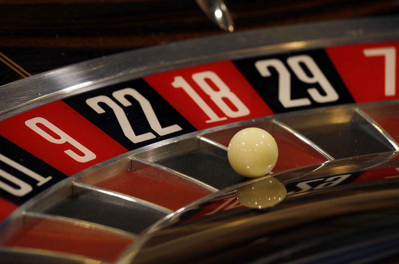 A roulette table is displayed during the Global Gaming Expo Asia in Macau