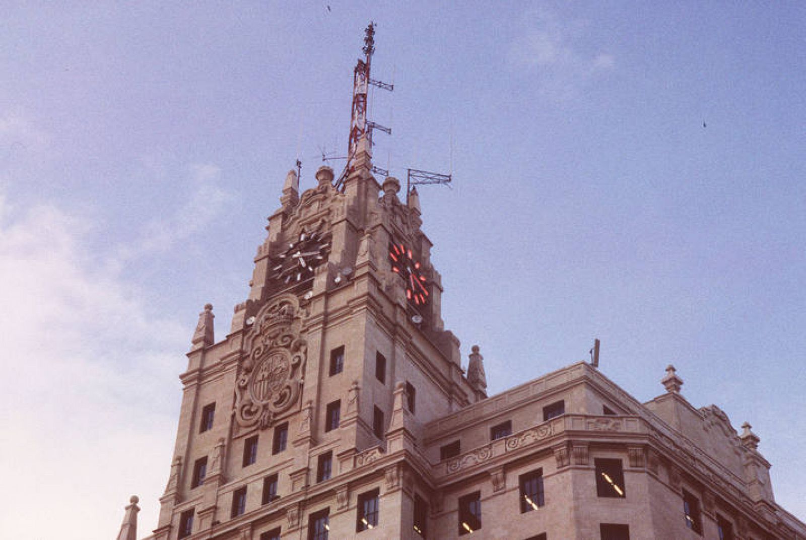 Edificio de Telefónica en la Gran Vía de Madrid.