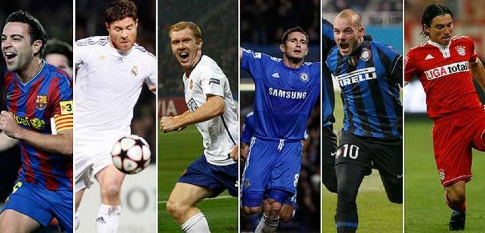 Algunos de los mejores centrocampistas de la Champions League.