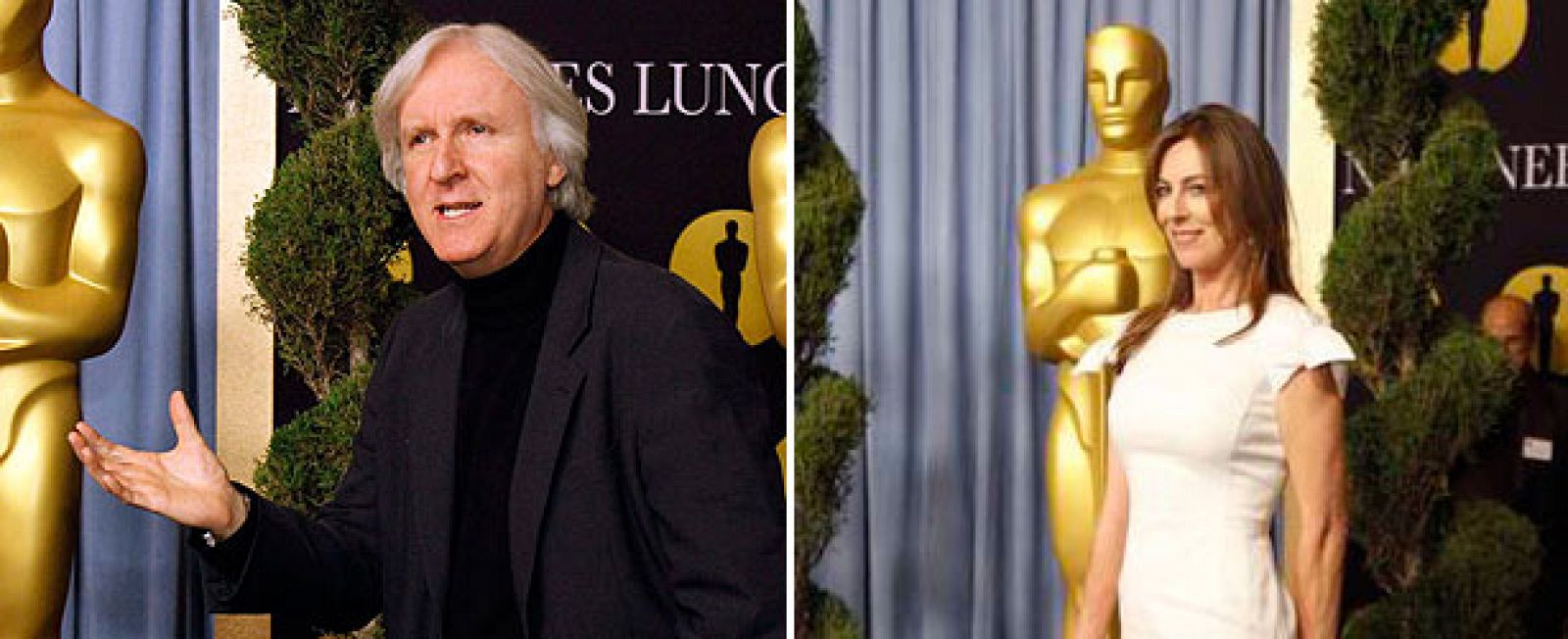 James Cameron y Kathryn Bigelow  en el tradicional almuerzo de los nominados al Oscar