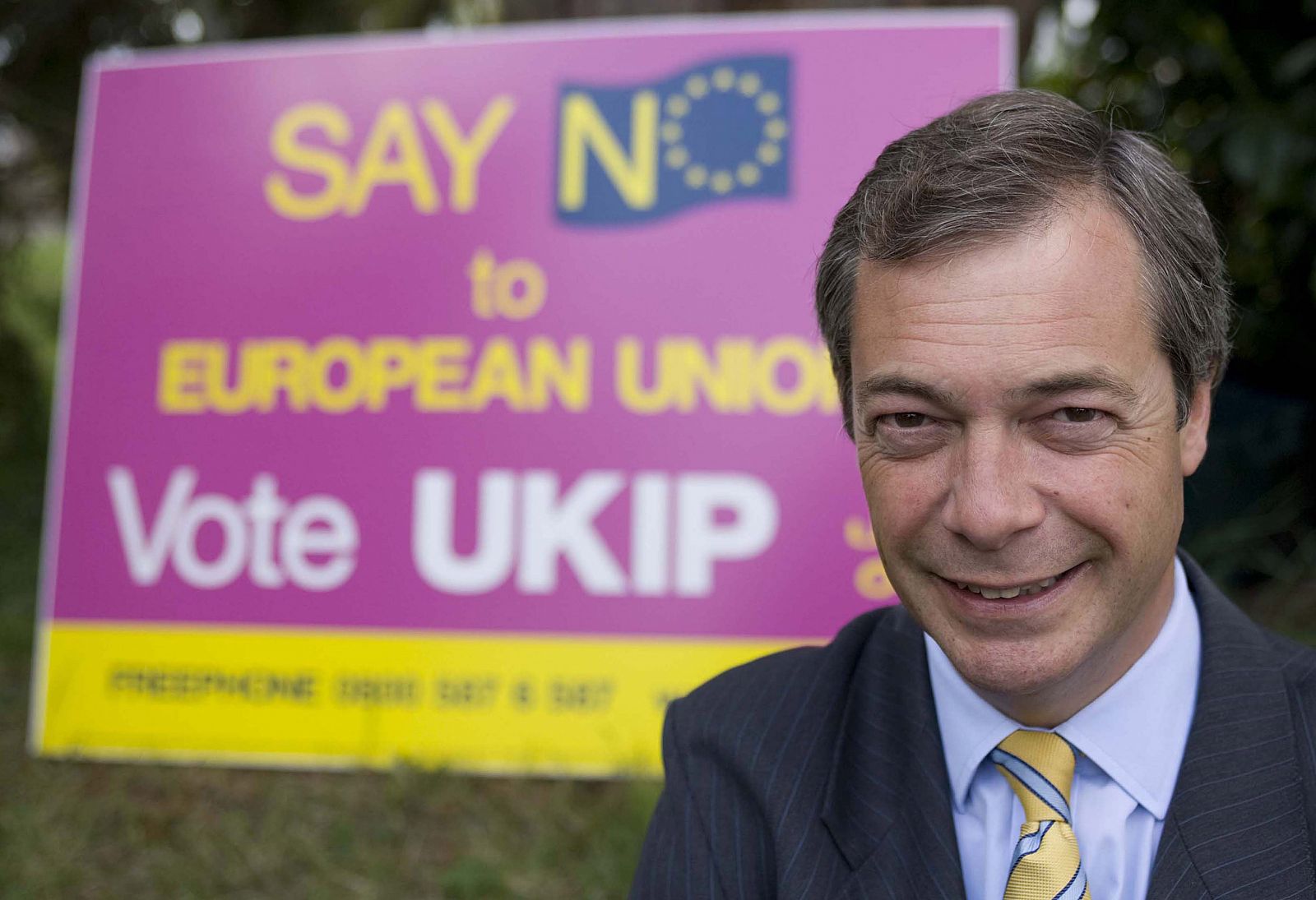 Nigel Farage, líder del partido indepentista británico UKIP