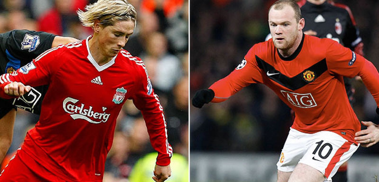 Torres y Rooney, frente a frente.