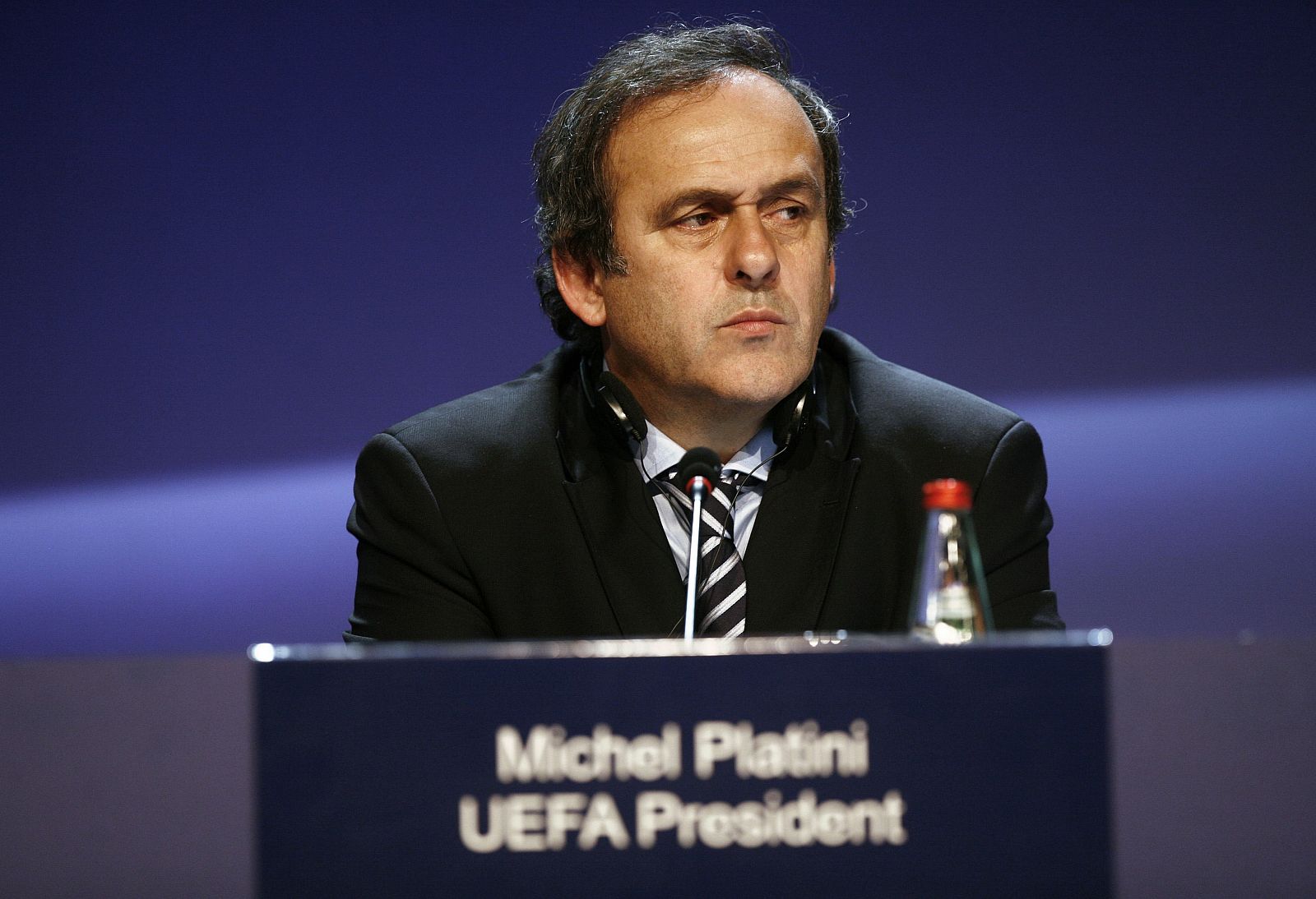 Michel Platini, presidente de la UEFA durante un congreso en Tel Aviv.