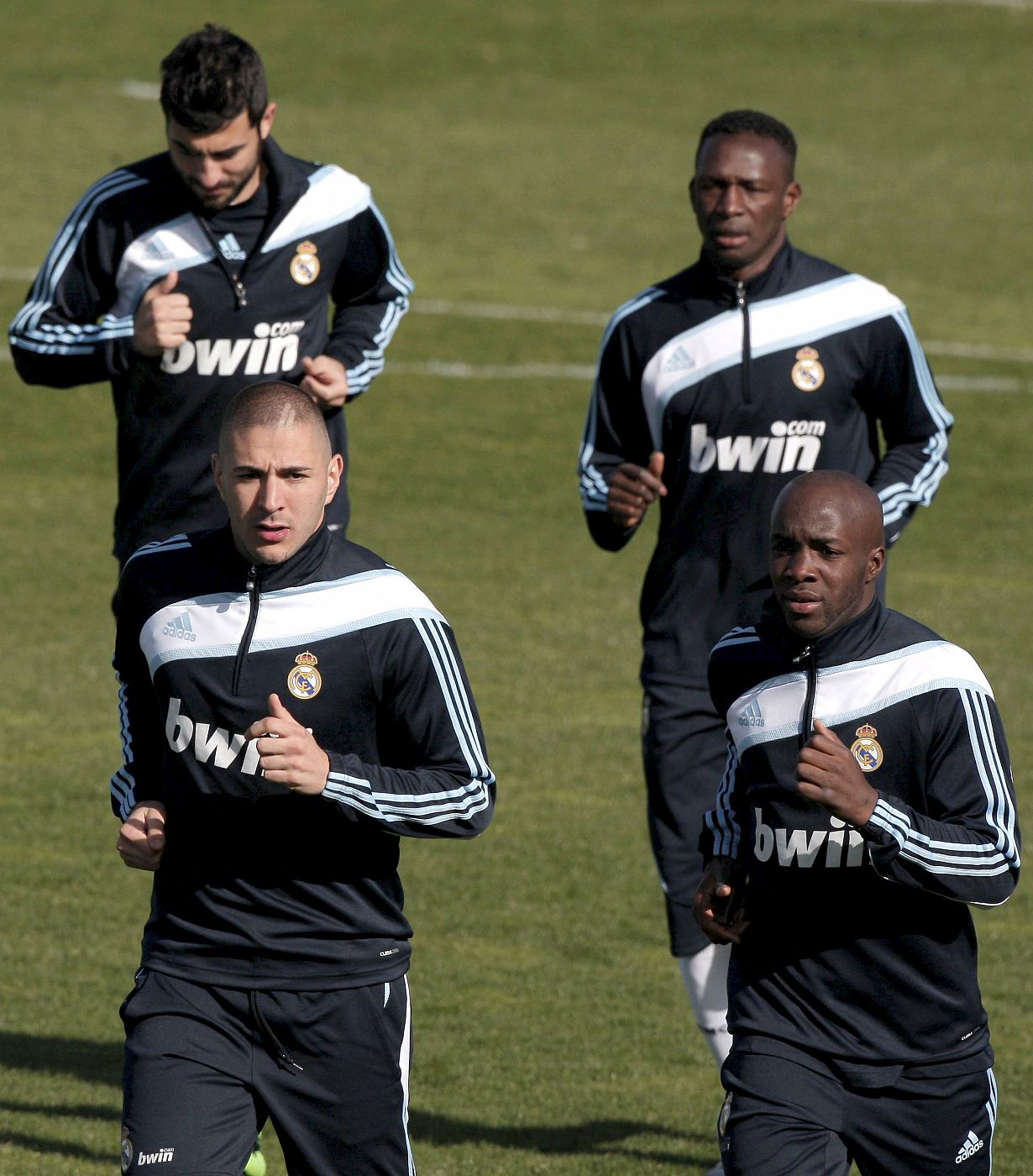 Benzema entrena junto a su compatriota Lass Diarra en Valdebebas.