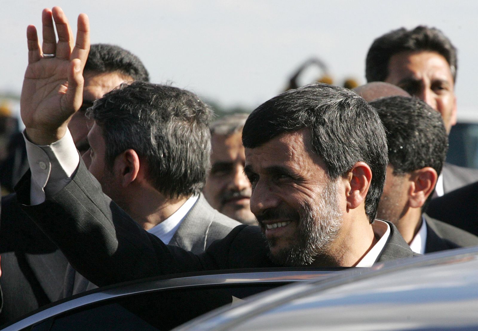 Mahmoud Ahmadinejad durante su última visita a Uganda