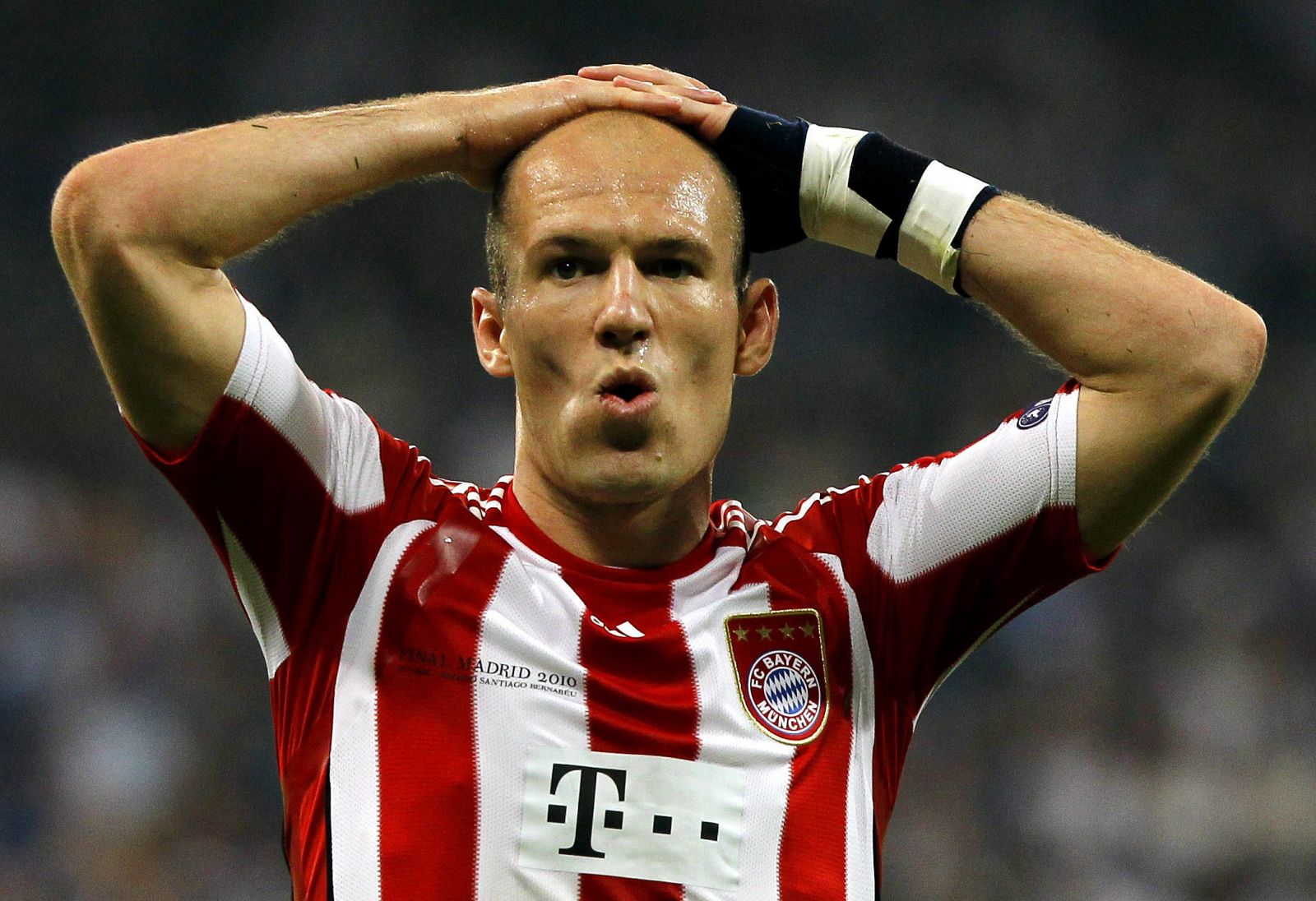 El jugador holandés del Bayern de Múnich Arjen Robben