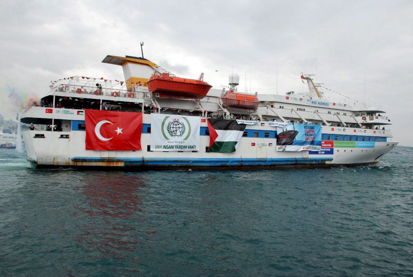 Fotografía de uno de los barcos que participó en la Flotilla de la Libertad contra el bloqueo a Gaza