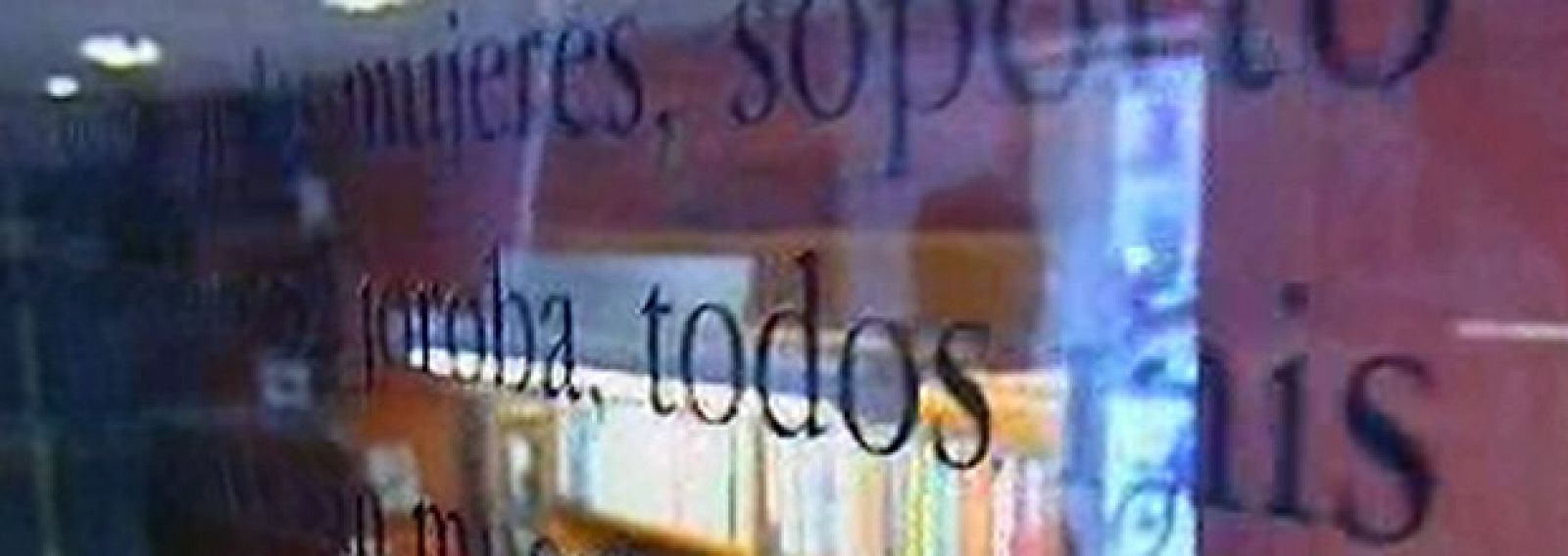 Letras en el cristal