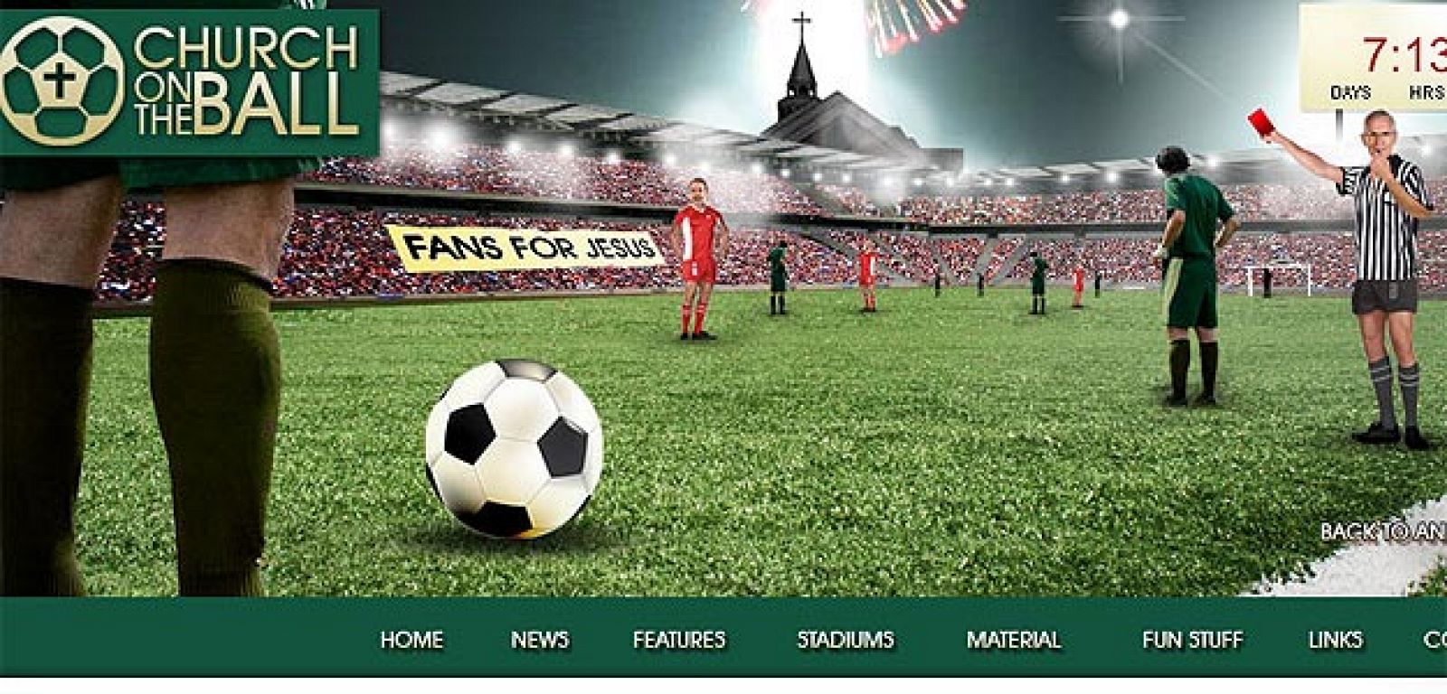 Imagen de la web que la Conferencia Episcopal sudafricana ha abierto con motivo del Mundial 2010.