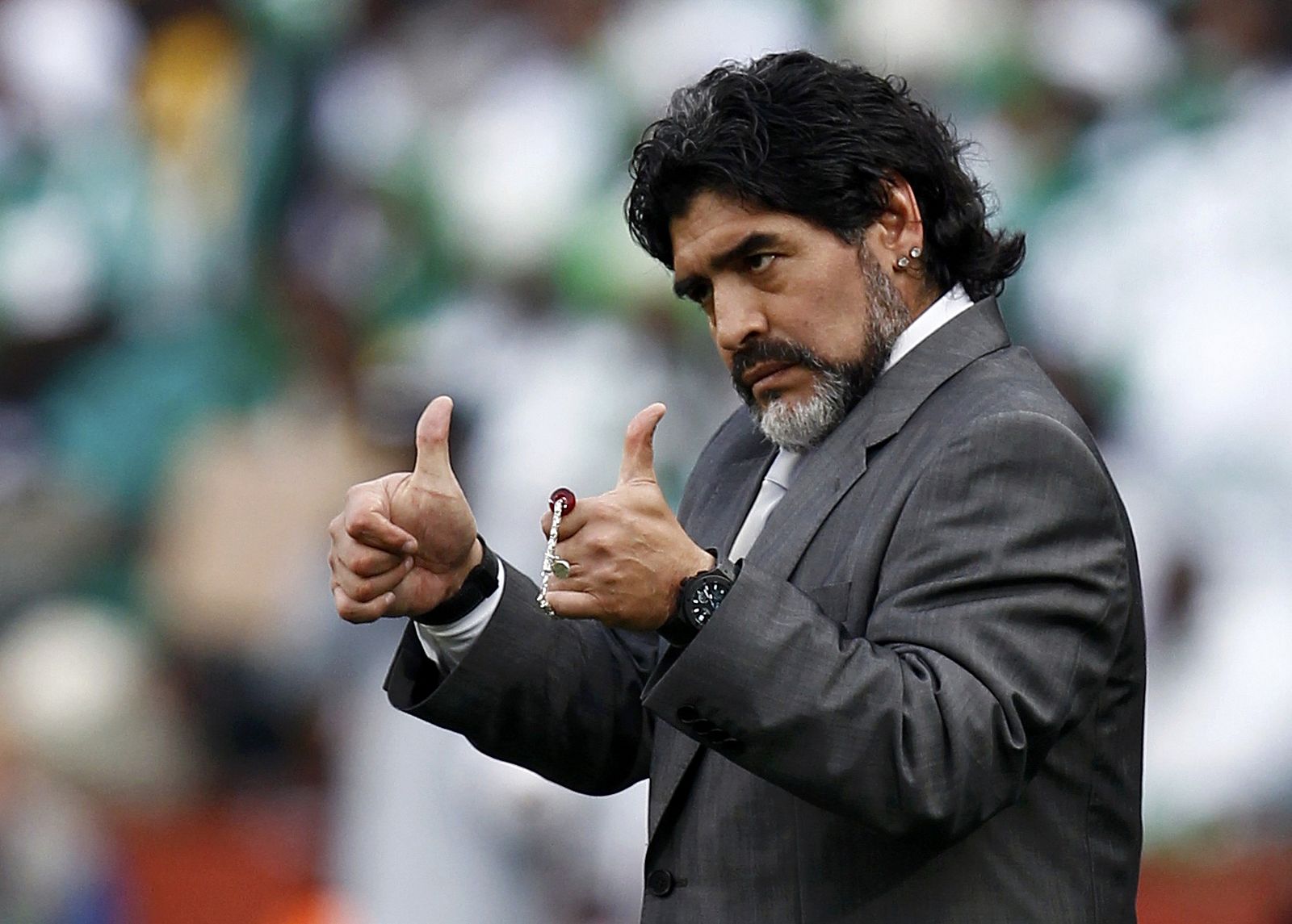 Diego Armando Maradona, en el partido ante Nigeria.