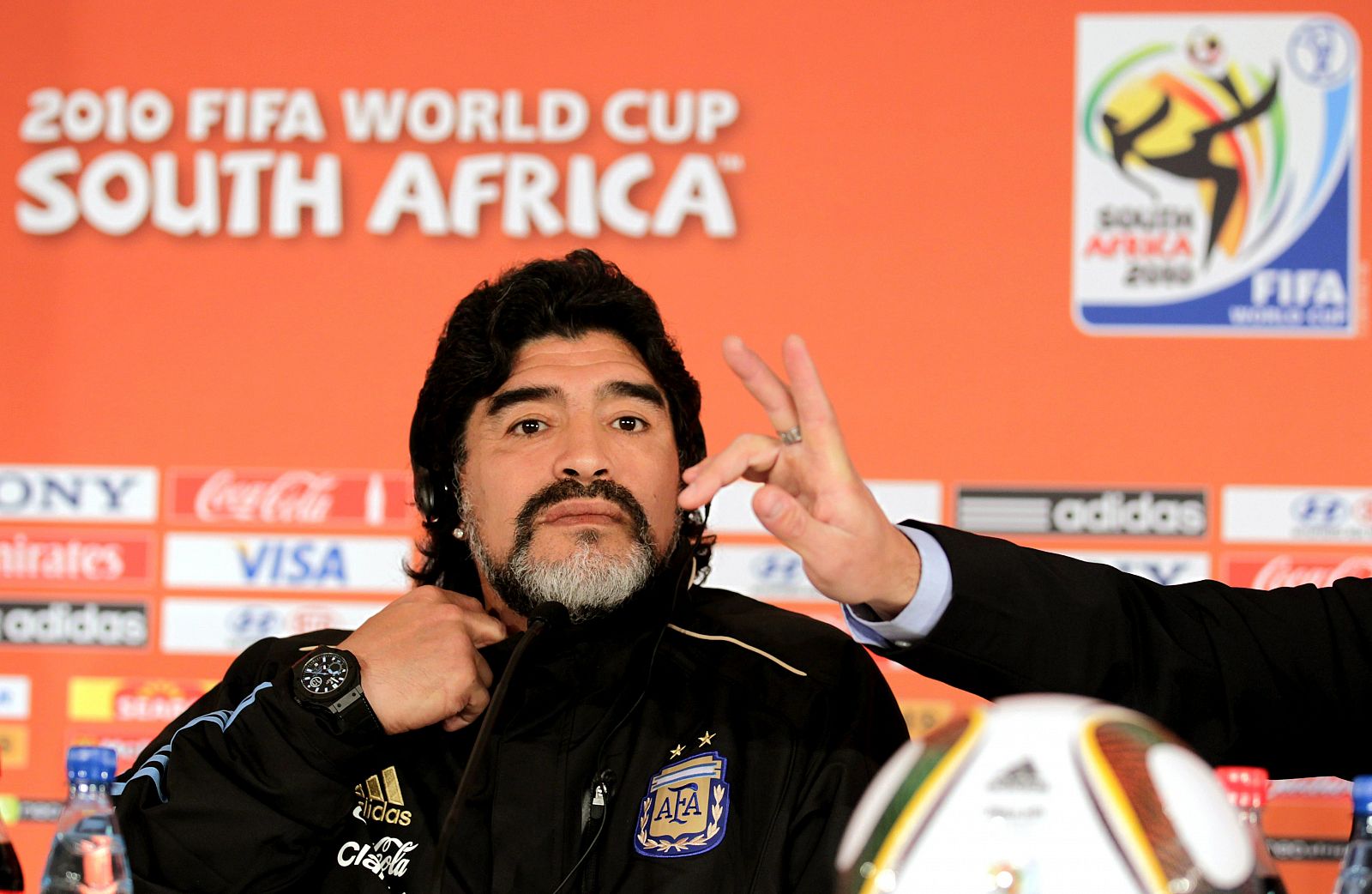 El seleccionador argentino de fútbol, Diego Armando Maradona
