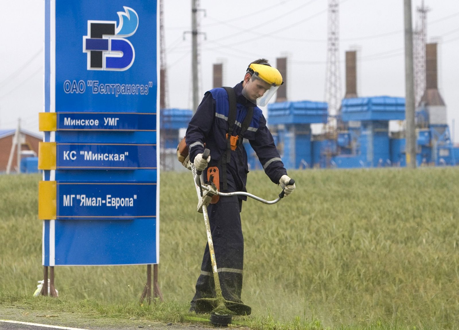 Vista del principal edificio de compresión de gas de Bielorrusia, lugar por donde pasa el combustible ruso a Europa