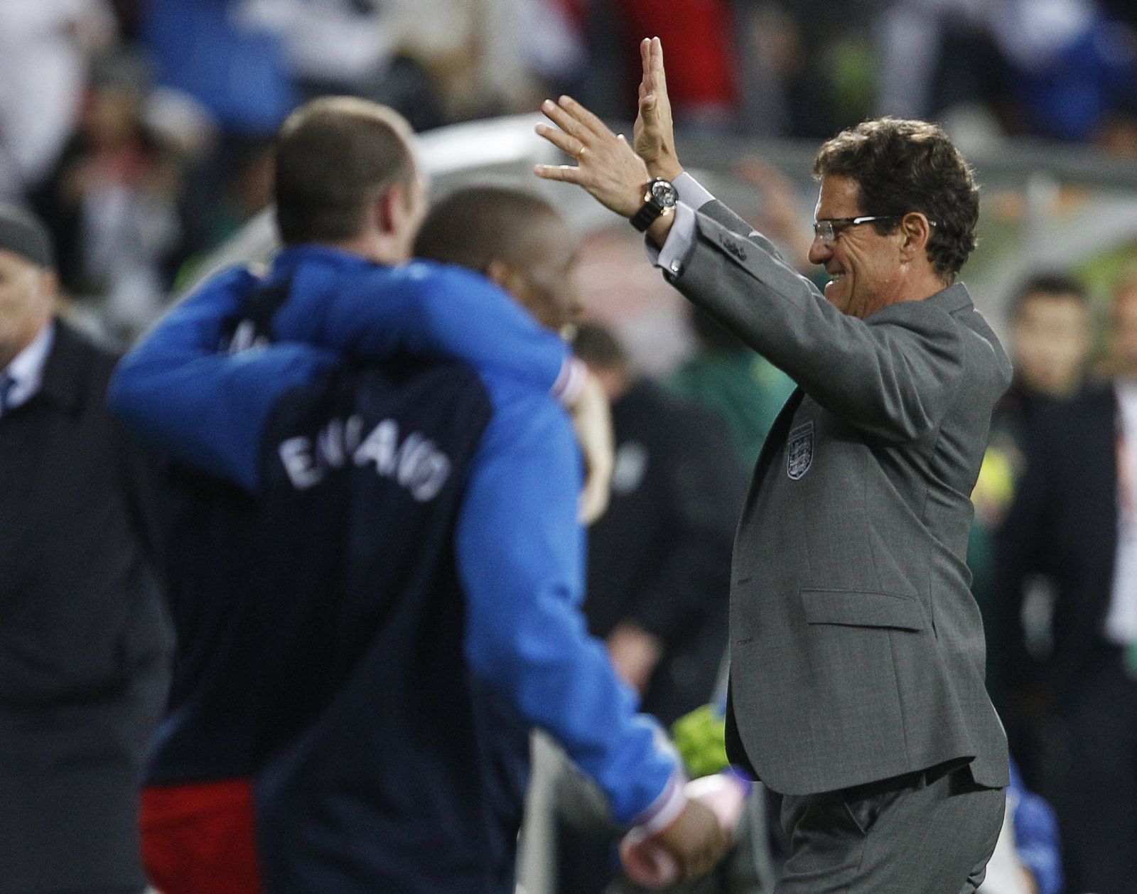 Capello pudo por fin celebrar al final del partido.