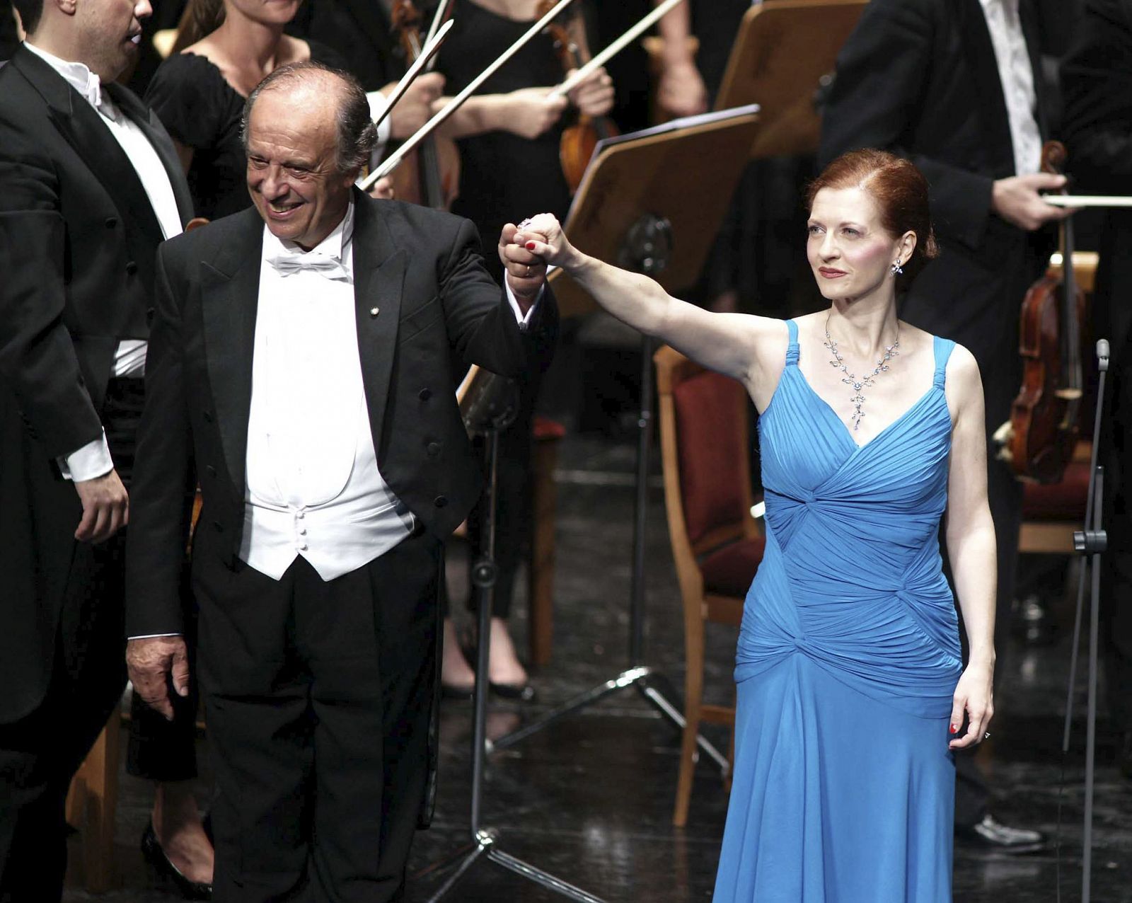 La soprano italiana Patrizia Ciofi y el barítono italiano Leo Nucci