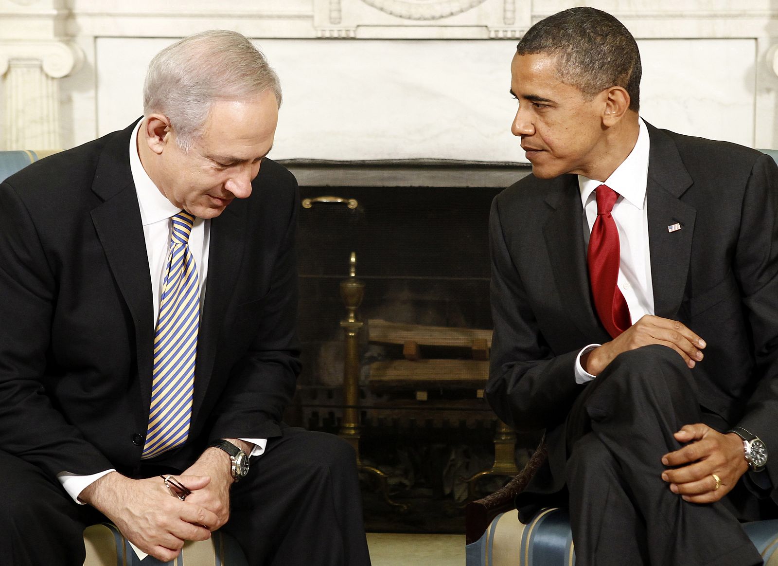 El presidente de EE.UU., con el primer ministro israelí en el Despacho Oval.