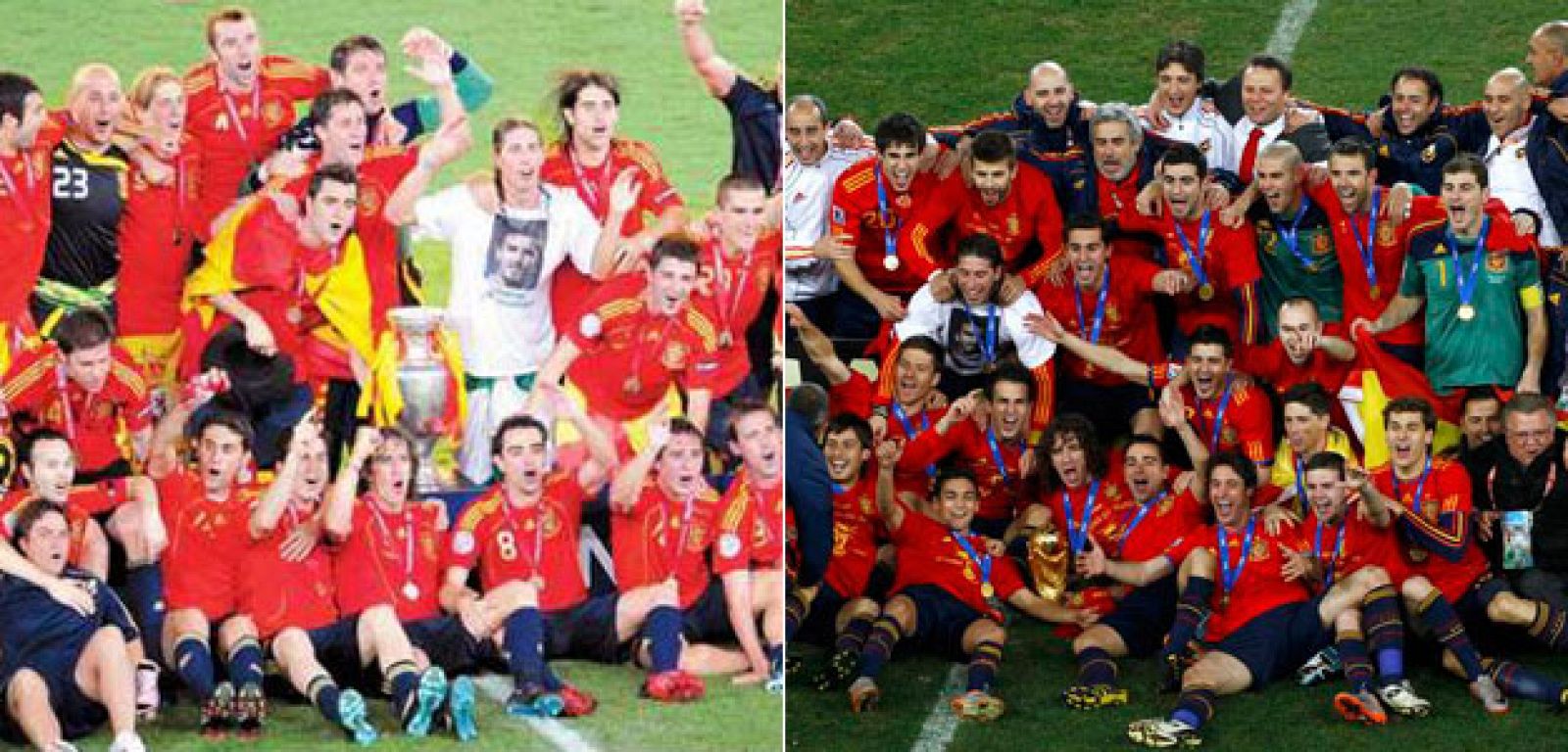 Esta generación del fútbol español pasará a la historia, ya que en sólo dos años han conseguido la Eurocopa y el Mundial.