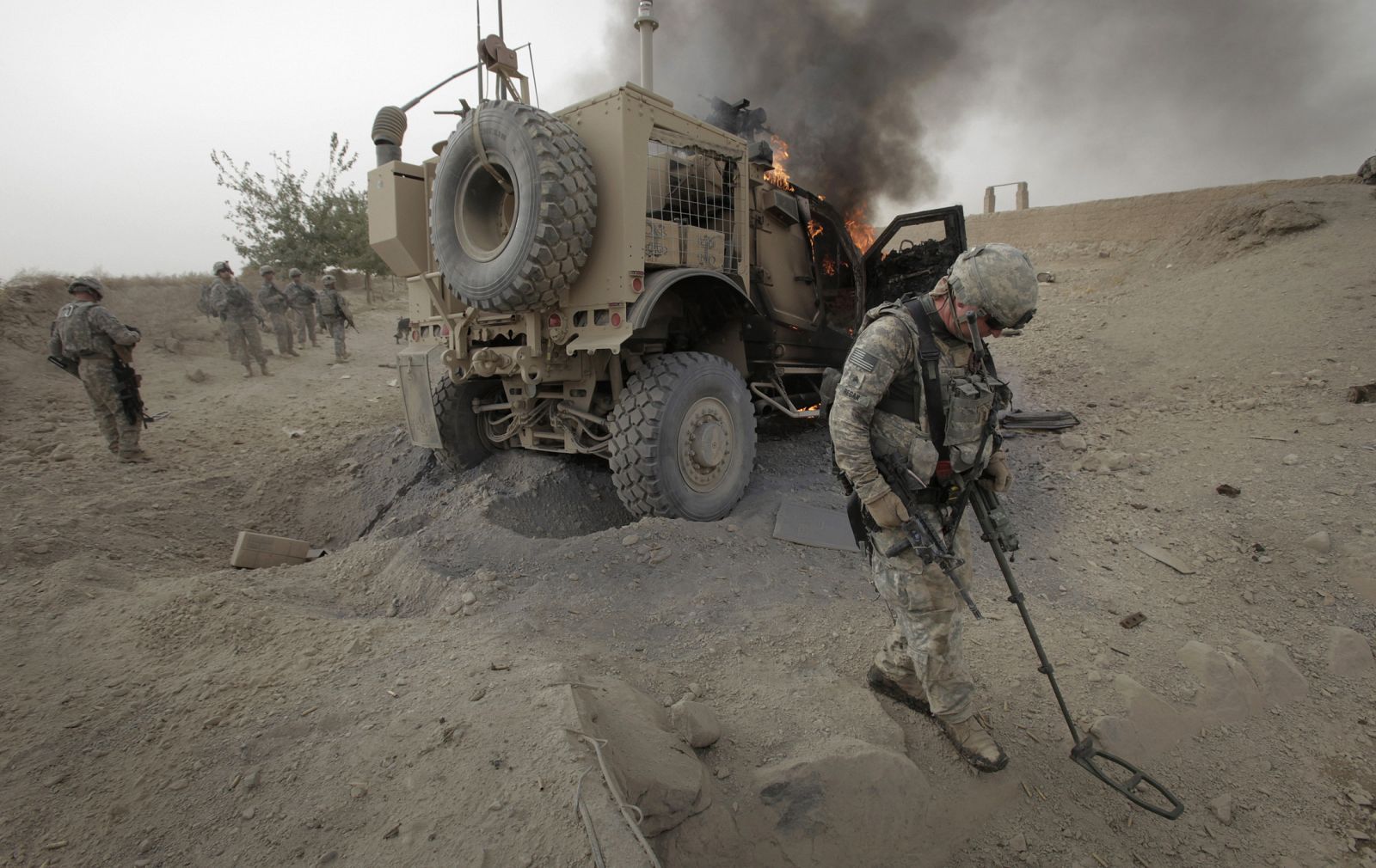 Un miembro de las tropas de EE.UU. en Afganistán