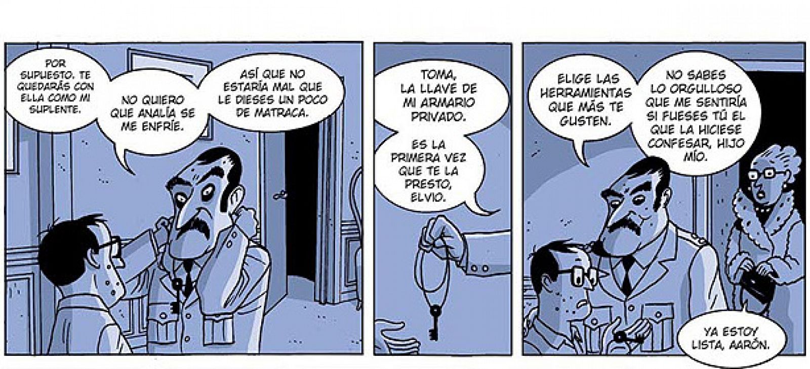 Viñetas de 'La herencia del Coronel', de Carlos Trillo y Lucas Varela