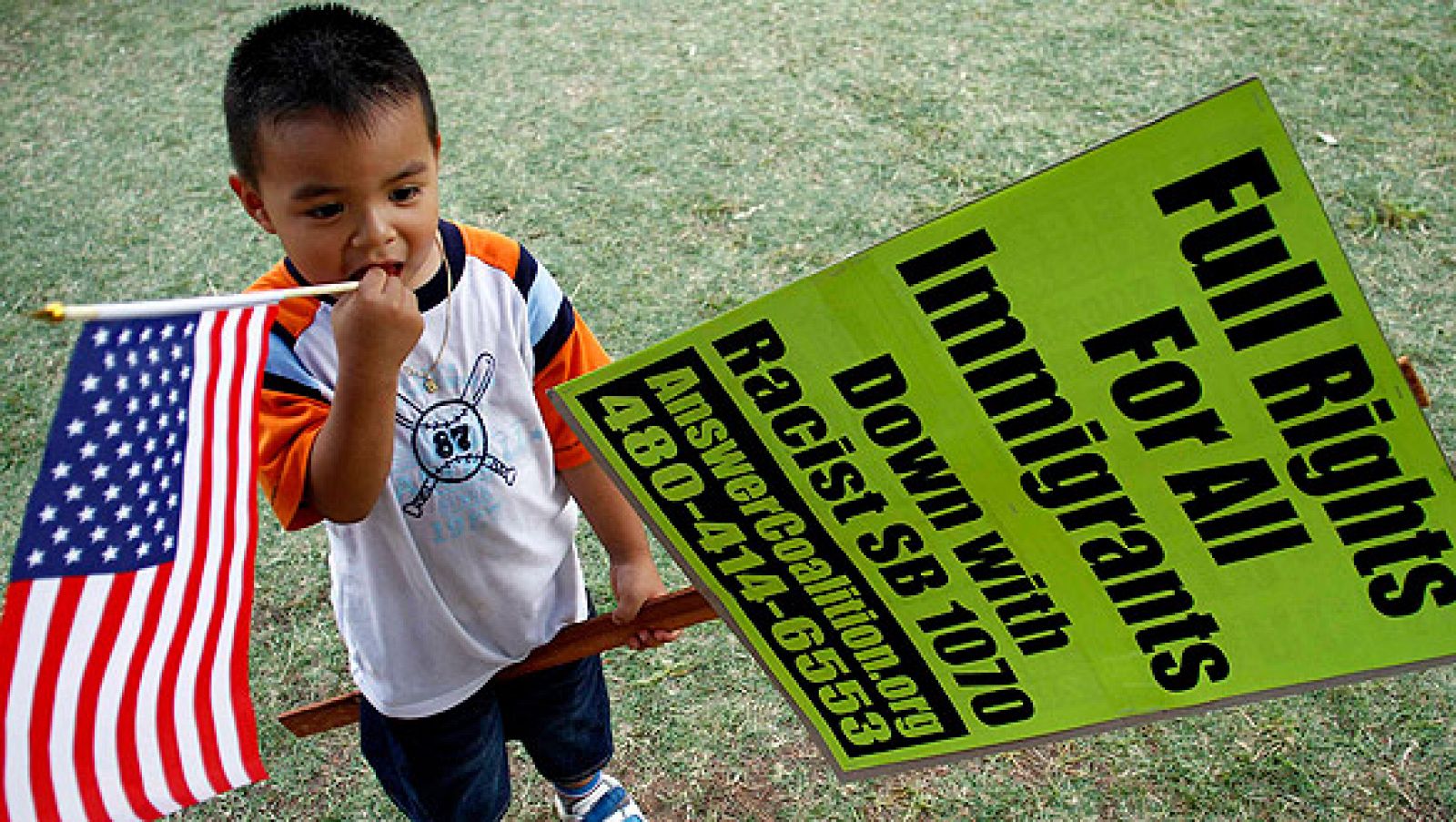 Los más pequeños también se han manifestado en Washington contra la Ley Arizona