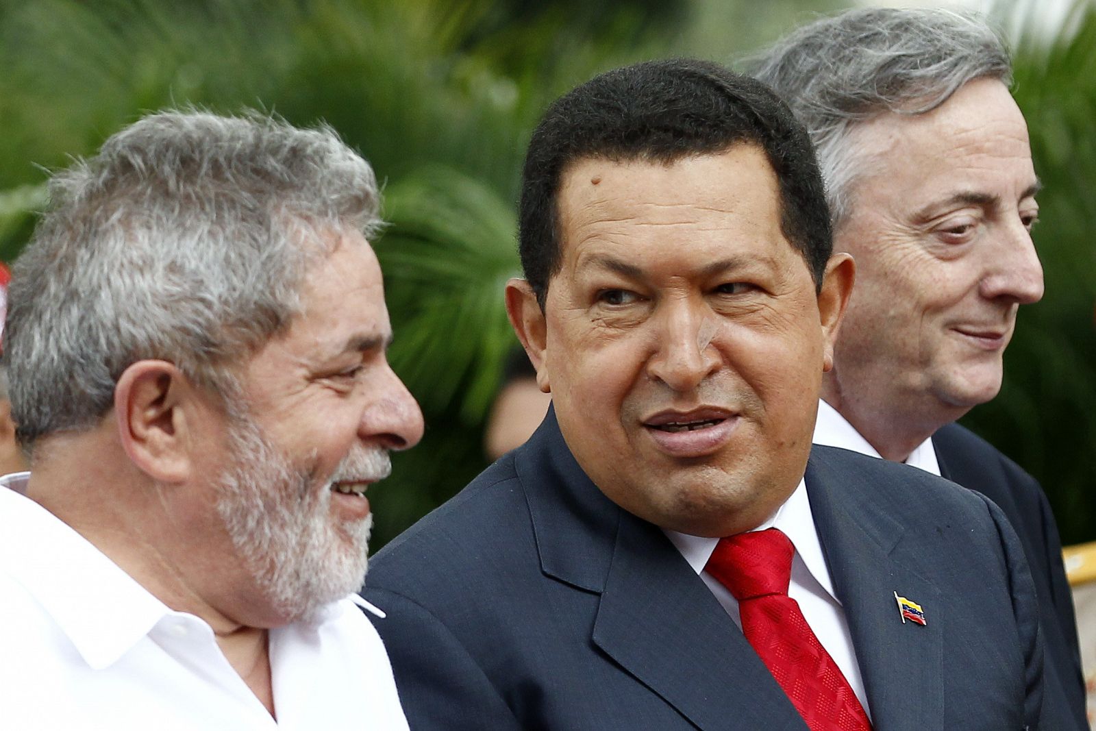 Hugo Chávez y Luiz Inacio Lula da Silva juntos en el Palacio de Miraflores de Caracas (Venezuela)