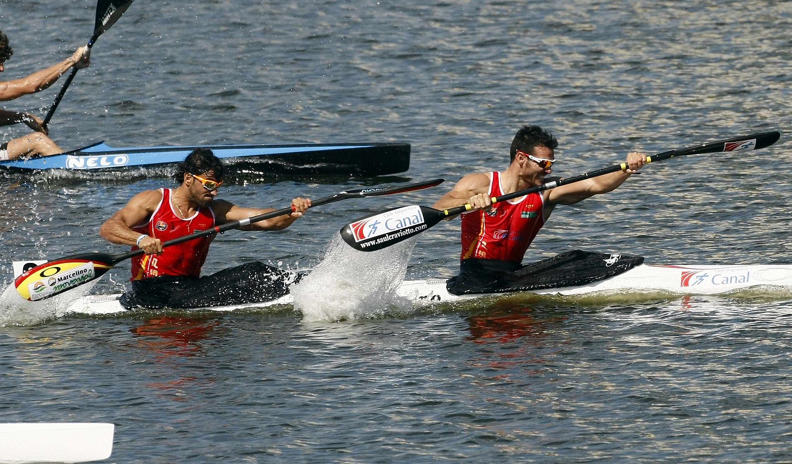 Saúl Craviotto y Carlos Pérez participan en la final de K-2 200 del Campeonato del Mundo.