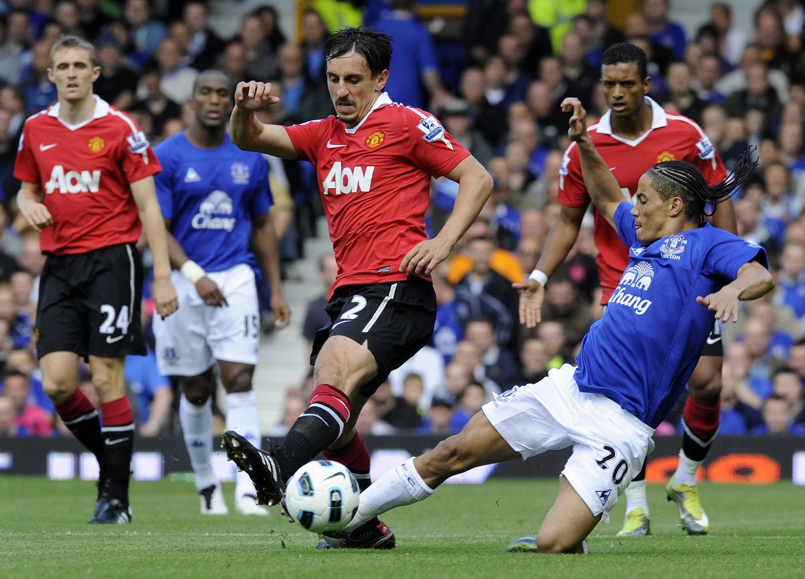 El Everton ha remontado un 1-3 para lograr un meritorio empate con el Manchester United.