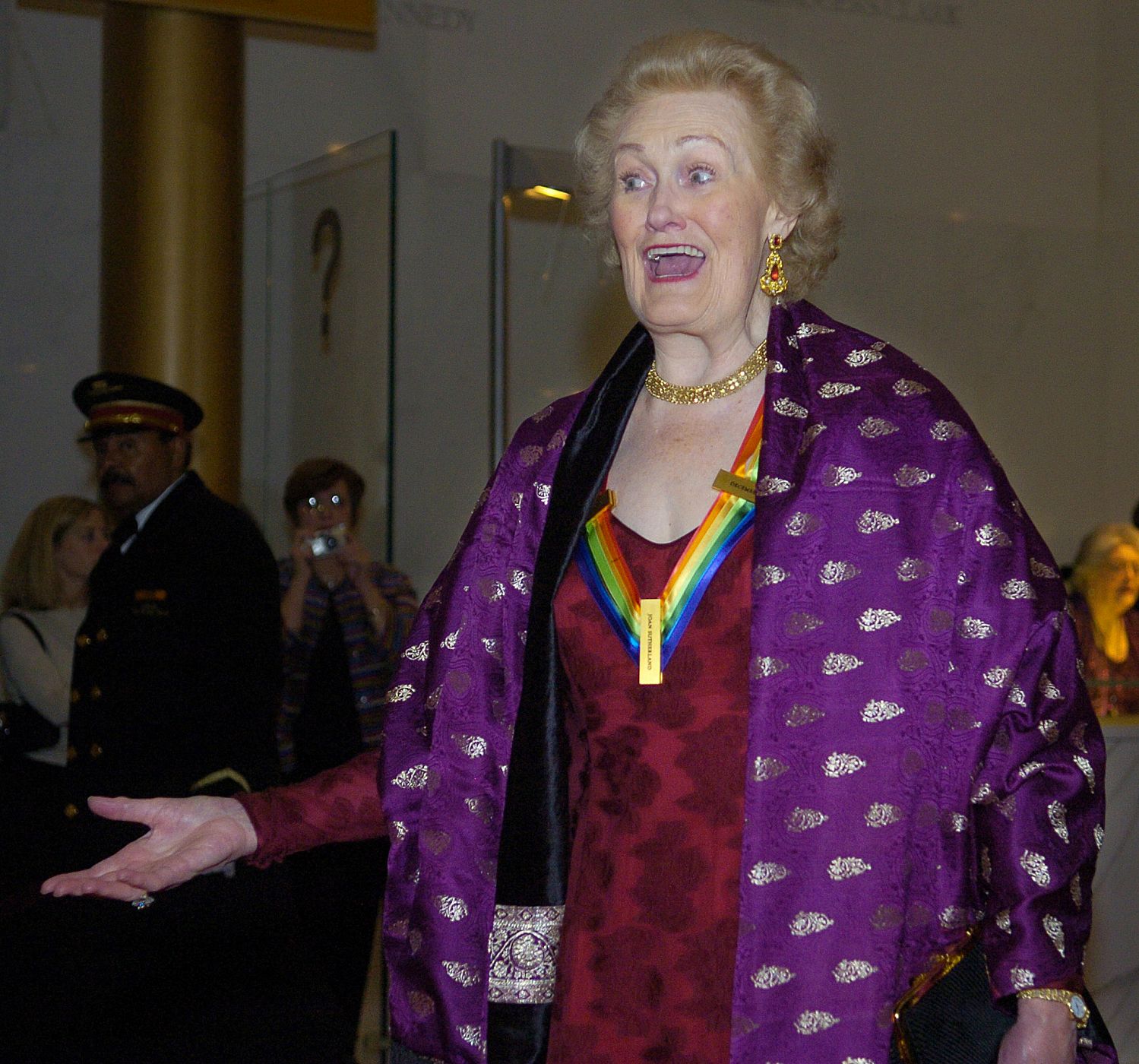 2004 Honoree Joan Sutherland arrives for Kennedy Center Honors gala performance.