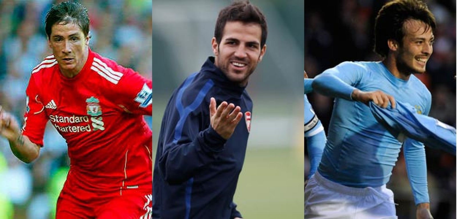 Torres, Cesc y Silva, los tres campeones del mundo en la Premier que no podrán acudir a Oviedo.