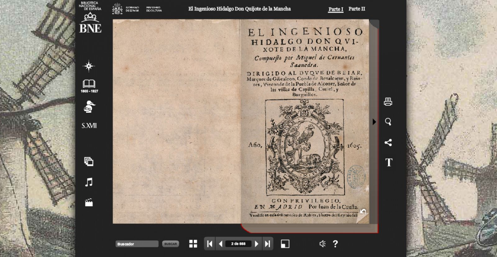 La Biblioteca Nacional ha digitalizado la primera edición del siglo XVII de 'El Quijote' para que se pueda acceder por internet.