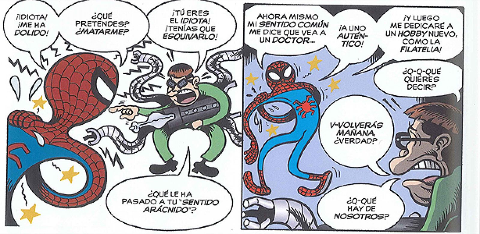 Viñetas de 'Relatos extraños', con la versión de Spiderman de Peter Bagge