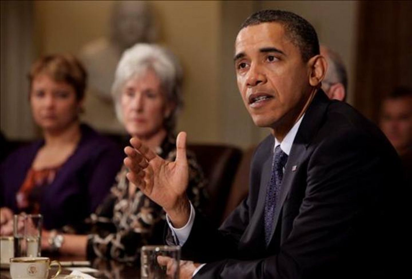 Obama, durante su reunión con su gabinete ese jueves en la Casa Blanca.