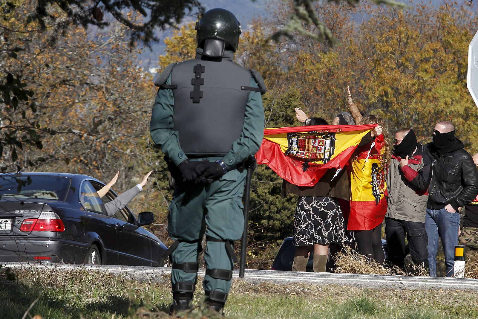 CONCENTRACIÓN DE PARTIDARIOS DE FRANCO EN EL VALLE DE LOS CAÍDOS