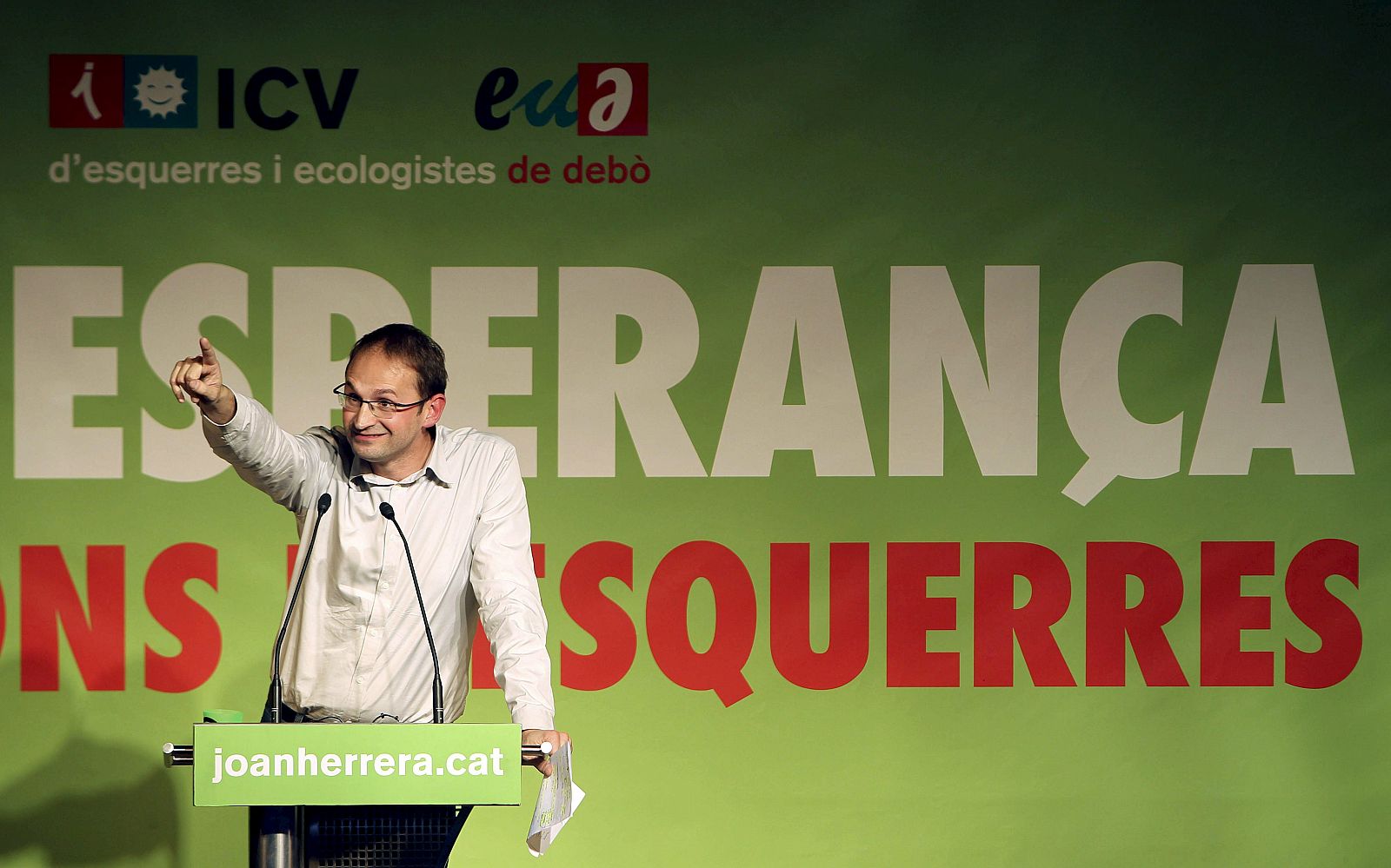 Joan Herrera cierra la campaña con un mitin en Sant Feliu de Llobregat.