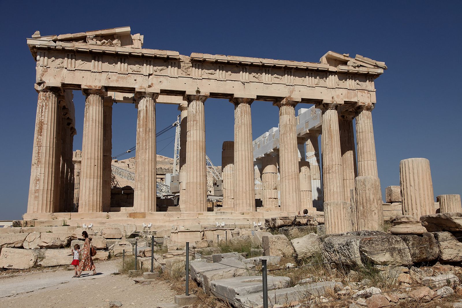 Imagen del Partenón de Atenas tomada el 17 de julio de 2010: fue el primer templo que se construyó en la Acrópolis