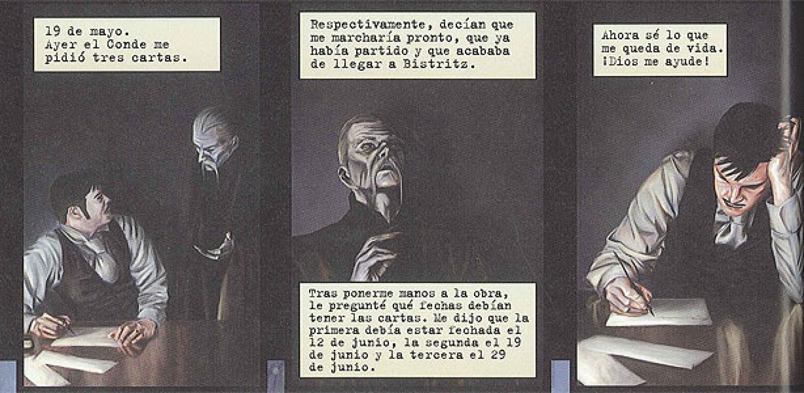 Viñetas de 'Drácula', de Stoker, Moore, Repion y Worley