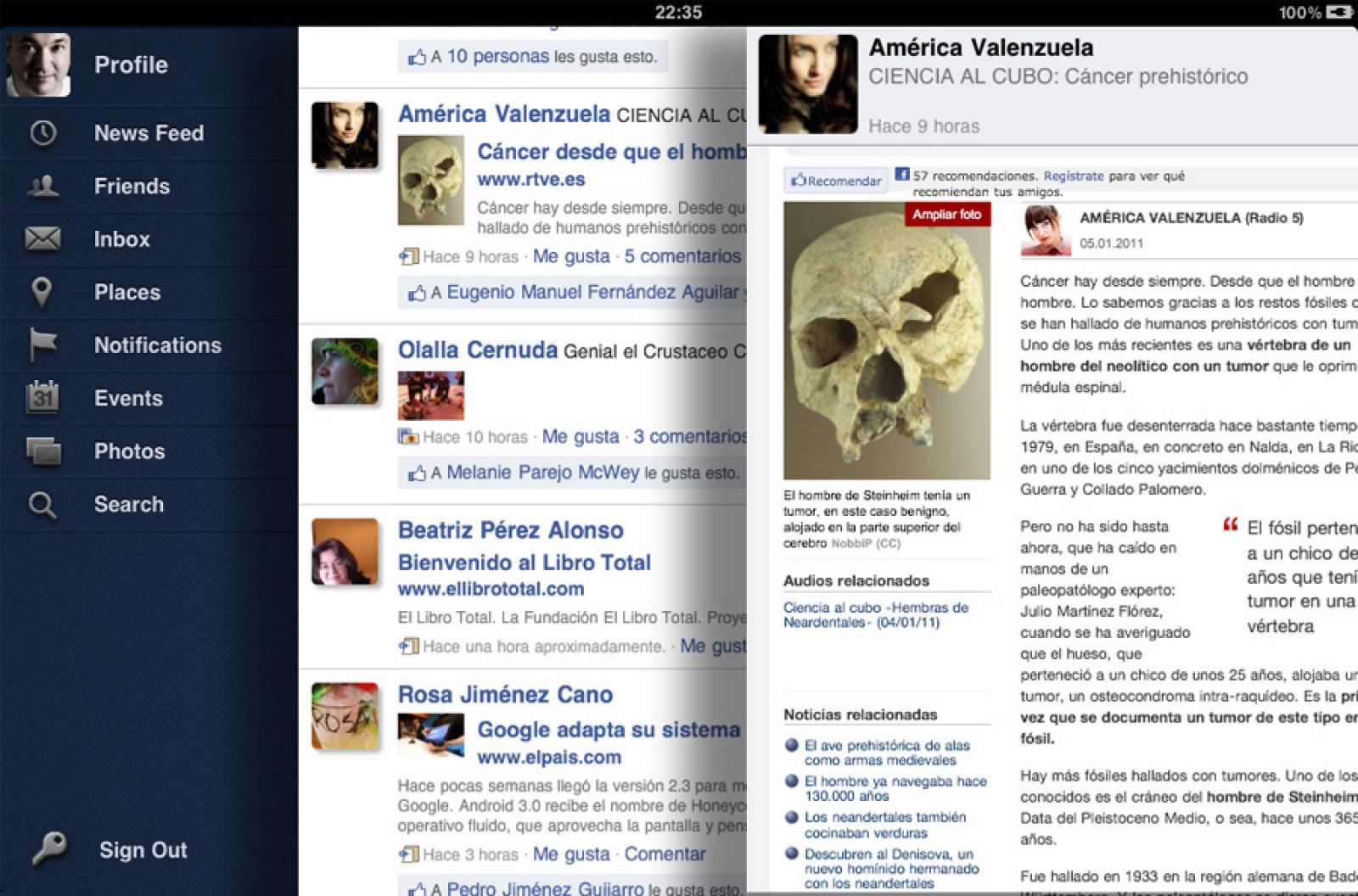 Facepad, otra forma de vivir el día a día de Facebook en los iPad de Apple
