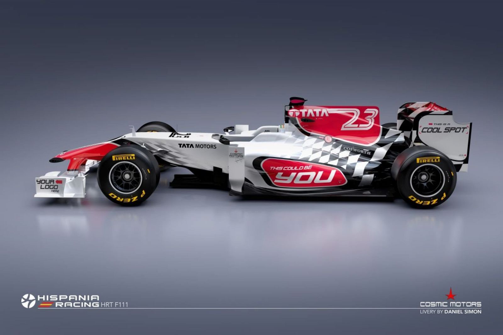 El nuevo F 111 de la escudería Hispania Racing que competirá en el Mundial de Fórmula Uno.