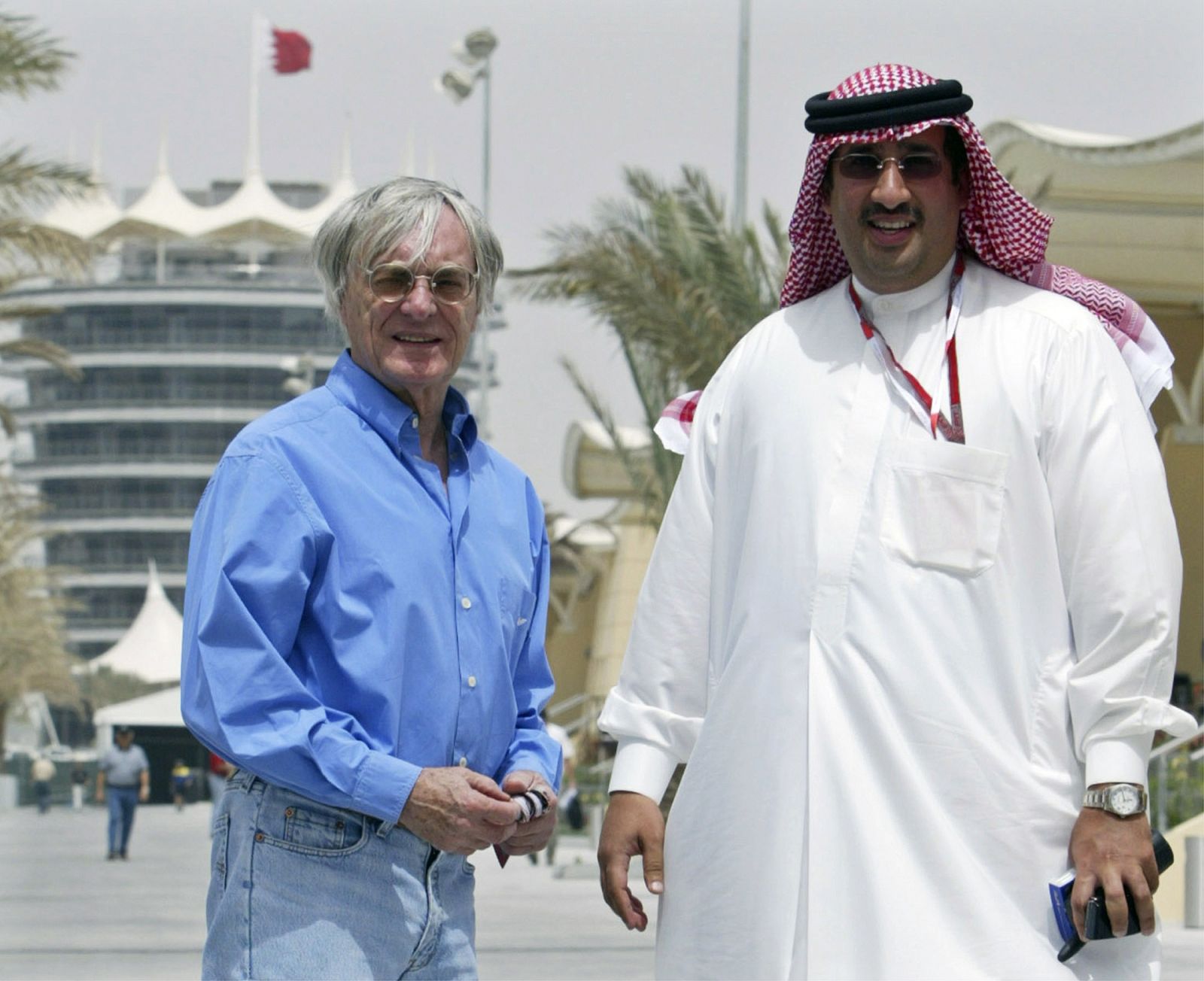 File photo of Bernie Ecclestone and Mohammed Al Khalifa in Manama