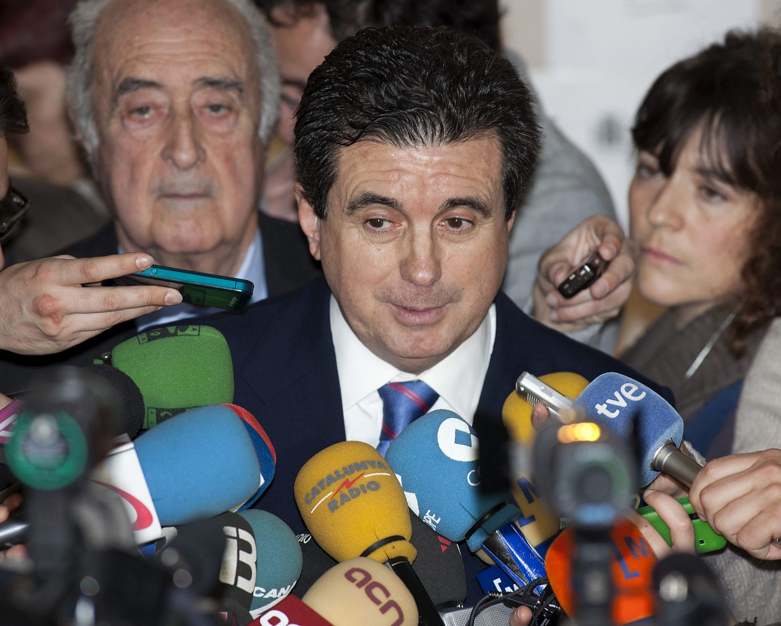 El expresidente balear Jaume Matas a su salida de los juzgados tras declarar por el proyecto de la ópera de Calatrava