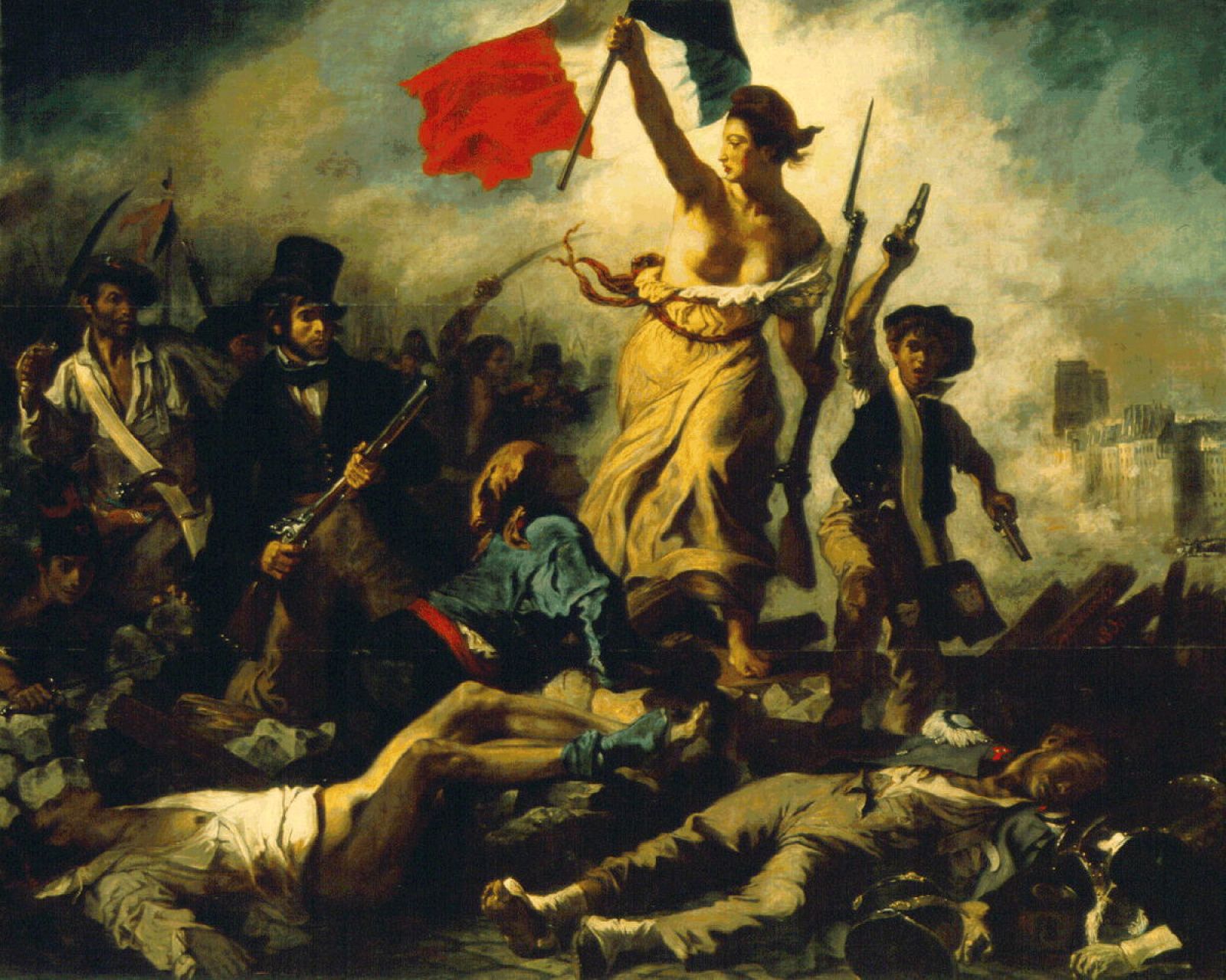 La Libertad guiando al pueblo, de Eugène Delacroix es uno de los símbolos nacionales de Francia.