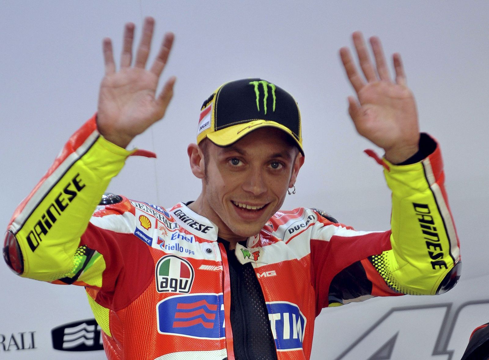 El piloro italiano del equipo Ducati, Valentino Rossi.