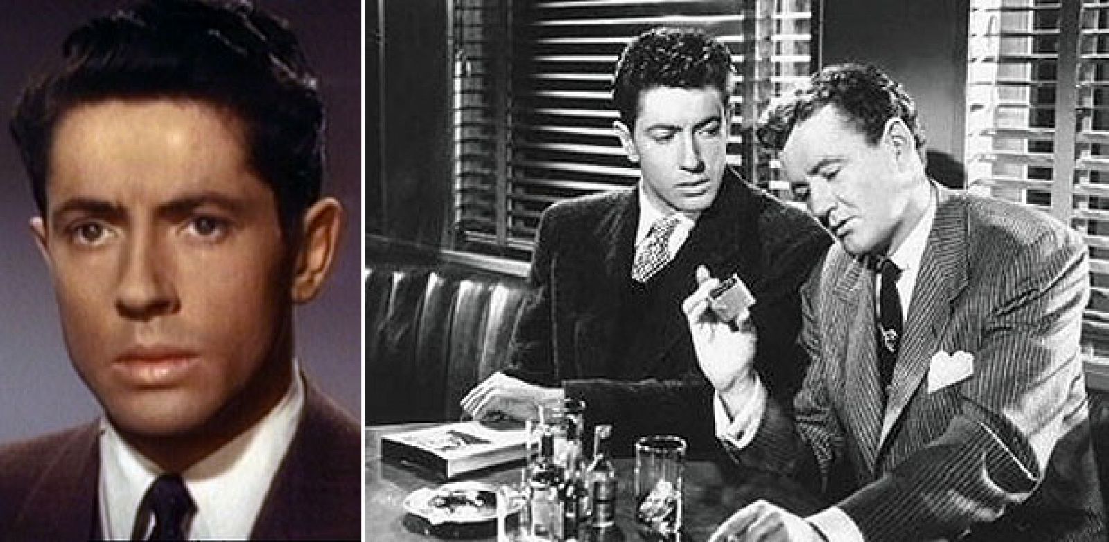 Farley Granger en las dos películas en las que trabajó con Hitchcock, 'La soga' y 'Extraños en un tren'